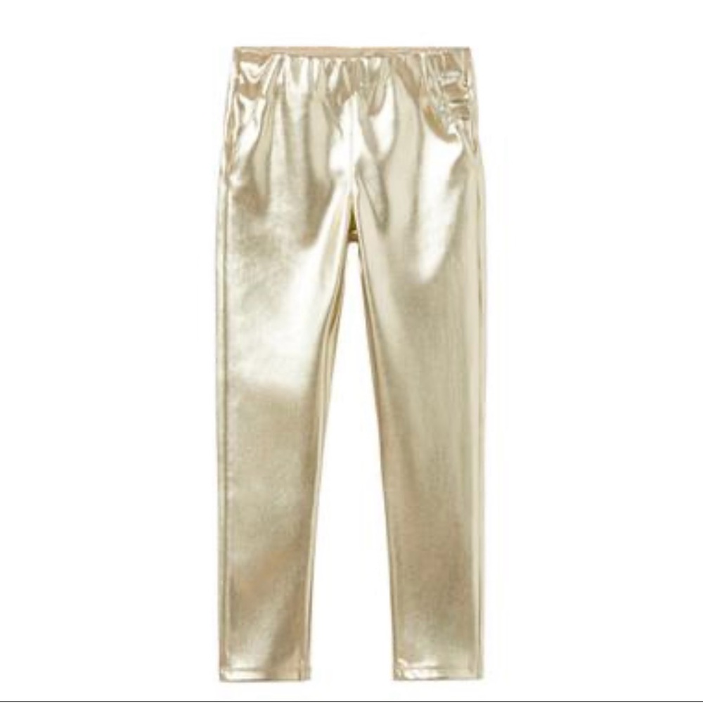 Zara Metallic Gold Kids Leggings